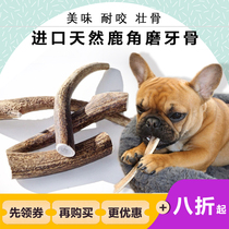 FuzzYard Imported natural antler bite-resistant puppy dog tooth cleaning bone Snack toy tooth grinding stick bone