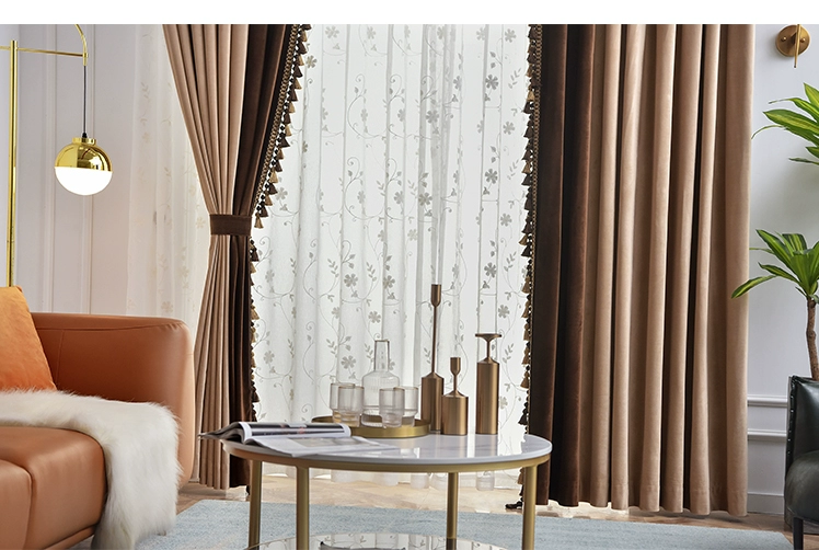 best Curtains American Light Luxury Style Peacock Green Curtains For Living Room Bedroom Velvet Blackout Curtains Treatment Decoration Custom room darkening curtains