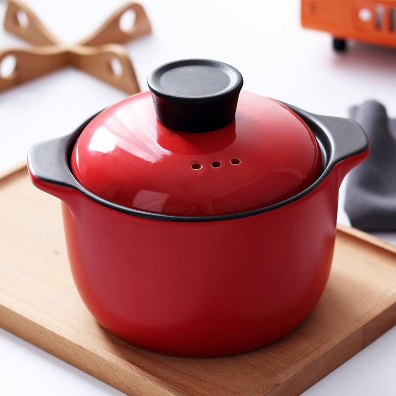 Home Taste Red casserole saucepan ceramic saucepan for domestic high temperature resistant staying porridge Span gas gas cooker special