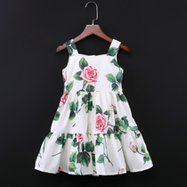 New pure cotton pro-sub-dress Summer girl harness Lions dress Mother woman dress CUHK Scout beach princess Long dress