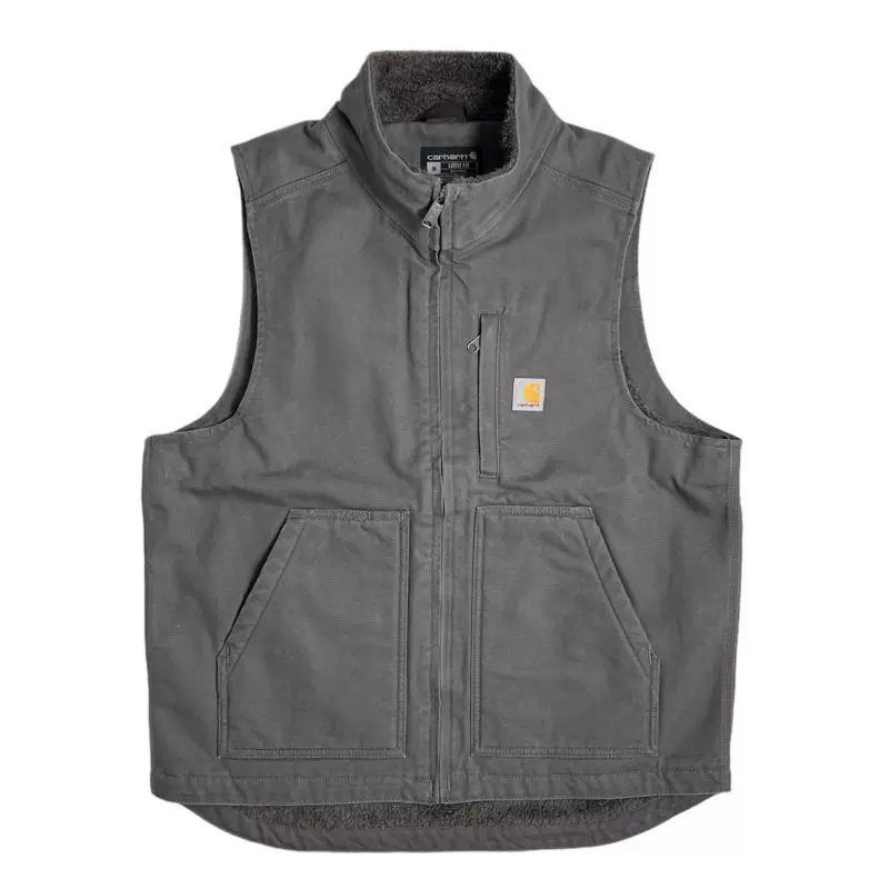 Пуховый утеплённый жилет из канваса Carhartt 104277 основной линии, плюс бархатный тёплый жилет