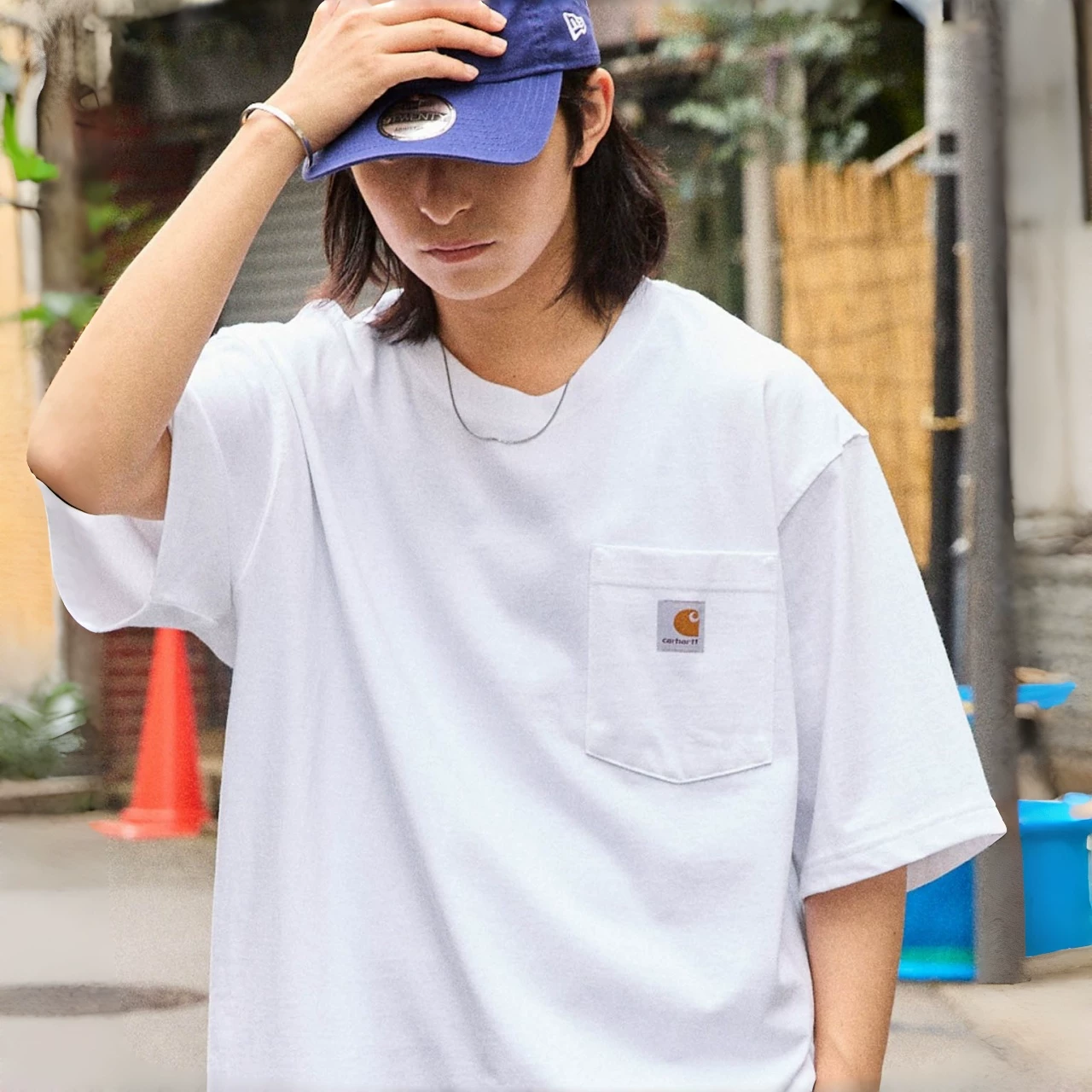 Официально сертифицированная футболка Carhartt с короткими рукавами, карман на одежде, стильная футболка с короткими рукавами для мужчин и женщин