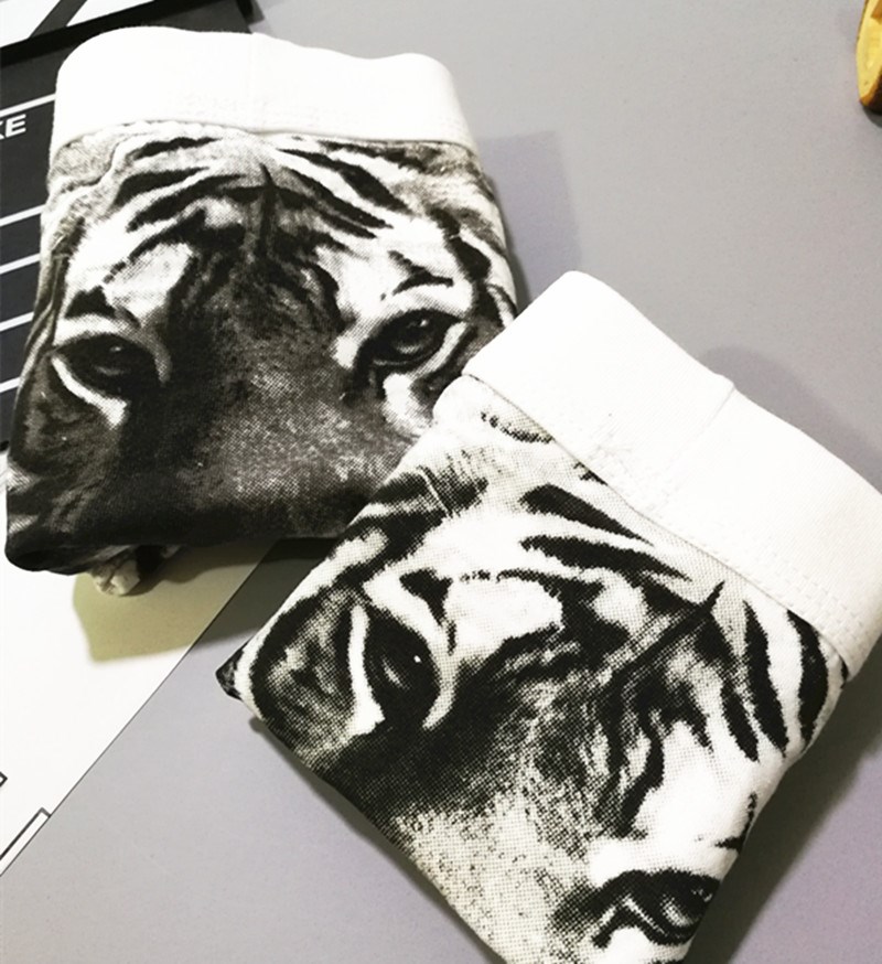 2018 mới độc đoán đầu hổ cặp vợ chồng đồ lót nam boxer tóm tắt thời trang cá tính người yêu bông đồ lót hàng hiệu