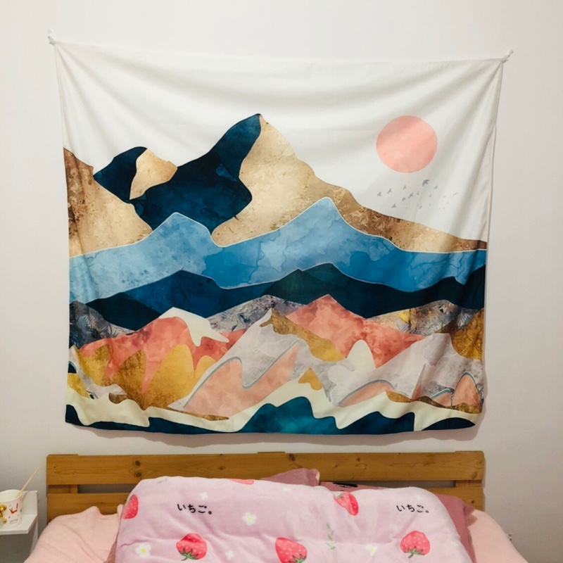in vải Tapestry treo nền vải Bắc Âu phòng ký túc xá ngủ cạnh giường ngủ trang trí tường bao che camera mạng rung đỏ - Tapestry thảm treo tường bản đồ 