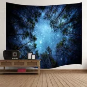 Forest Star Tapestry Trang trí tường Treo Phòng ngủ Phòng khách Live Nền Vải Khăn trải bàn Khăn trải bàn Treo rèm Bức tranh tường