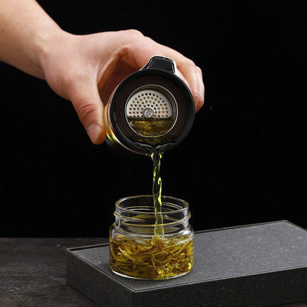Tea Separation Cup Glass Tea Double-Layer Portable Filter Tea Cup Office Cup Water Cup Cup Separation Tea Cup