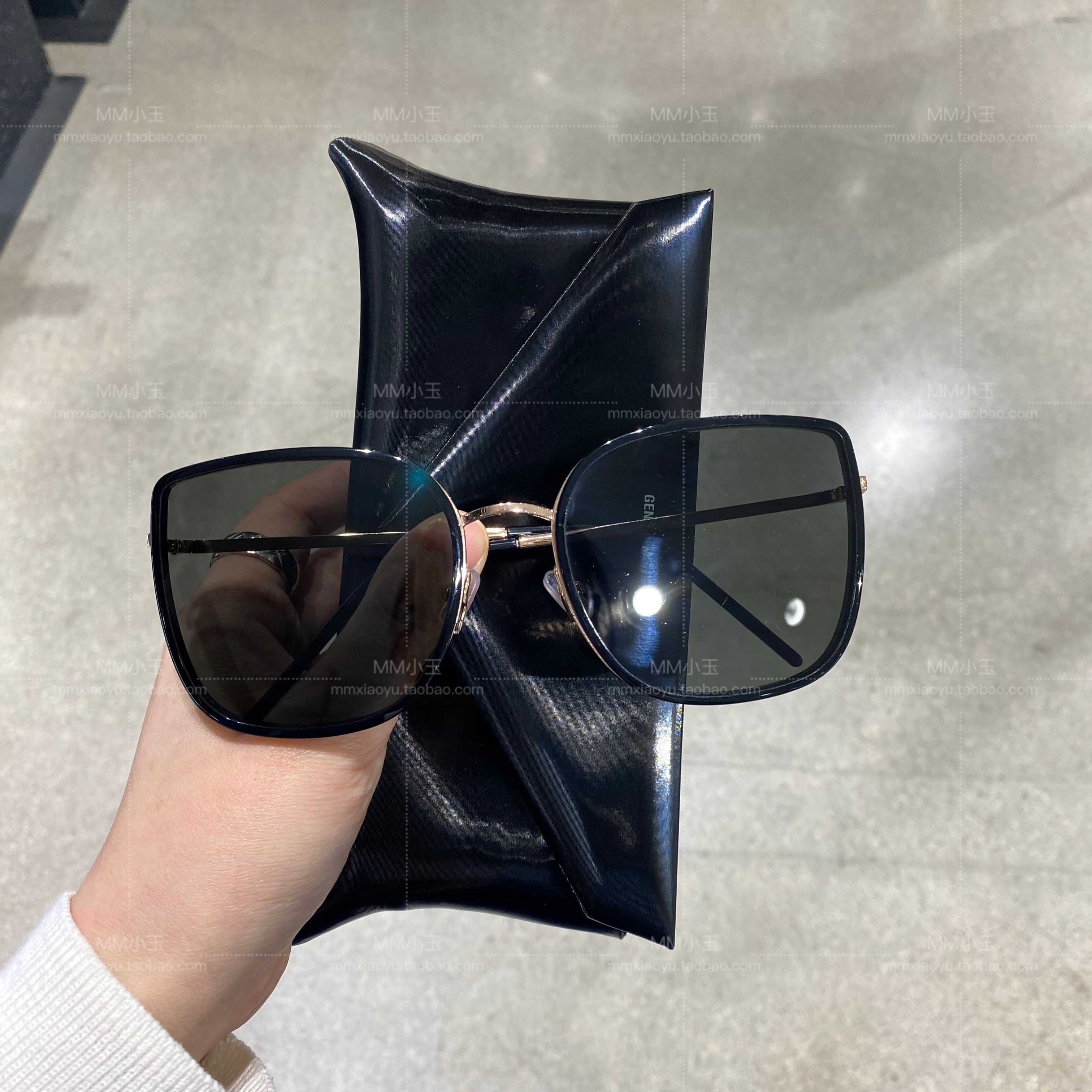 (BIBI) South Korean direct mail GMGENTLEMONSTER sunglasses V Cards Tennis Red Street with big frame sunglasses