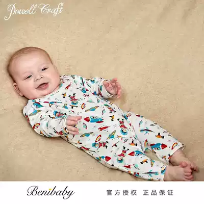 British Powell Craft jumpsuit newborn baby spring/summer autumn neutral cotton long-sleeved trousers climbing suit