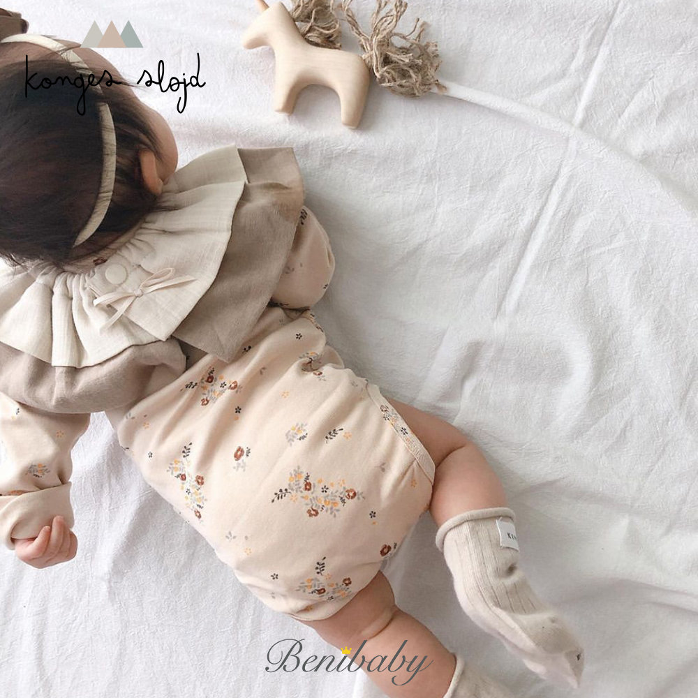 Benibaby Denmark Konges Slojd newborn organic cotton climbs baby long sleeve triangle and crawl