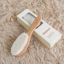 tinybeni baby wool brush baby comb to remove dandruff soft brush massage newborn children bathing and washing hair