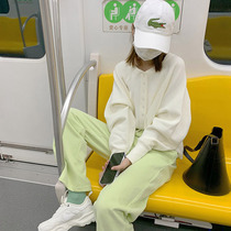 Boomer sports casual suit 2022 autumn new small sub-display high fashion 100 lap guard pants two sets