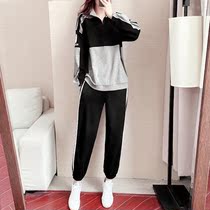 Boomer Sportswear Casual Suit Woman 2022 Autumn new loose Slim Long Sleeve Sweatshirt Fashion Long Pants Two-piece Set