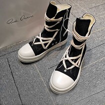 ro pentagram thick-soled milk shoes mens 18ss high-top canvas couples toward some wild youth trend Korean womens shoes