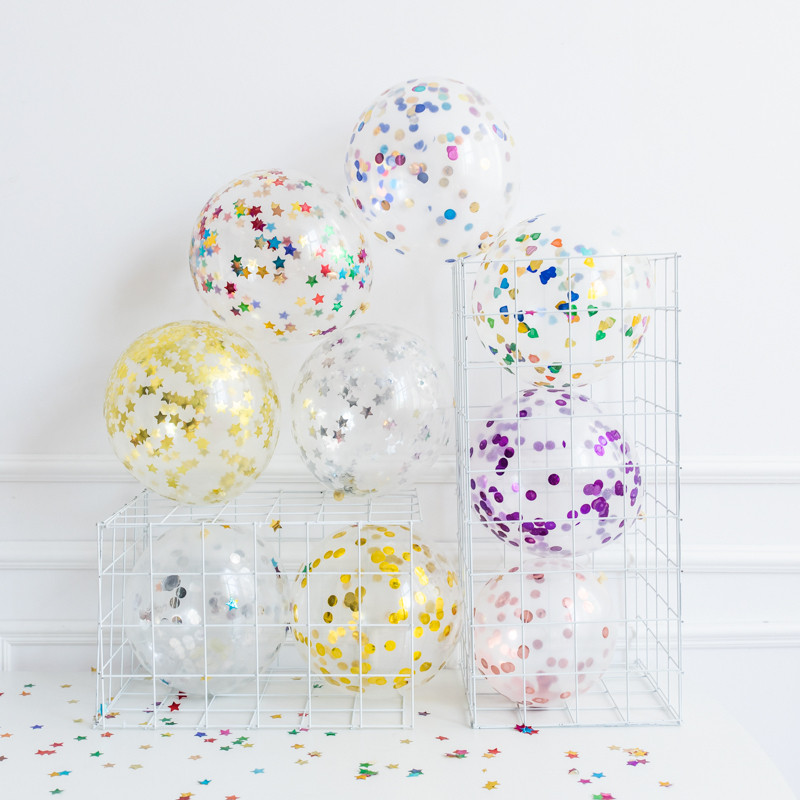 Birthday party placement transparent sequins Balloon Ins Nets Red Balloon Baby Party Decorative arranged supplies