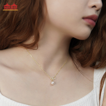 Lins Spring and Autumn 925 Silver Strong Light Freshwater Pearl Necklace Little Butterfly Knot Pendant Necklace Pendant Necklace Simple Quality