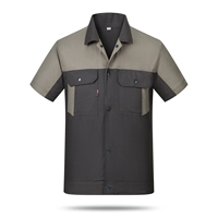 Железный серый хаки с короткими рукавами