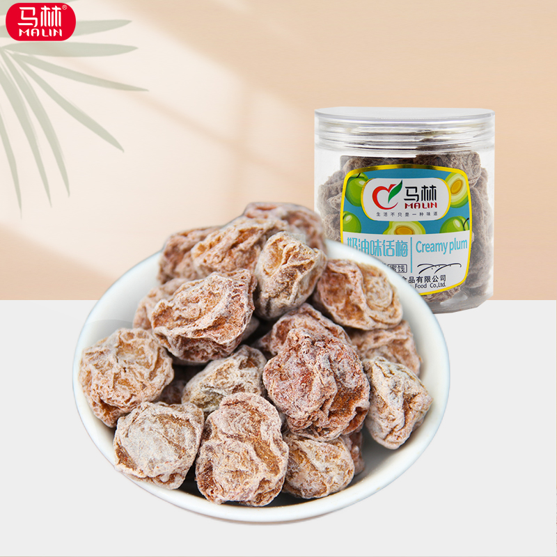 Marin Foods 120g x 1 bottle of creamy plums and new plum casual snacks sweet and sour green plum candied dried fruit