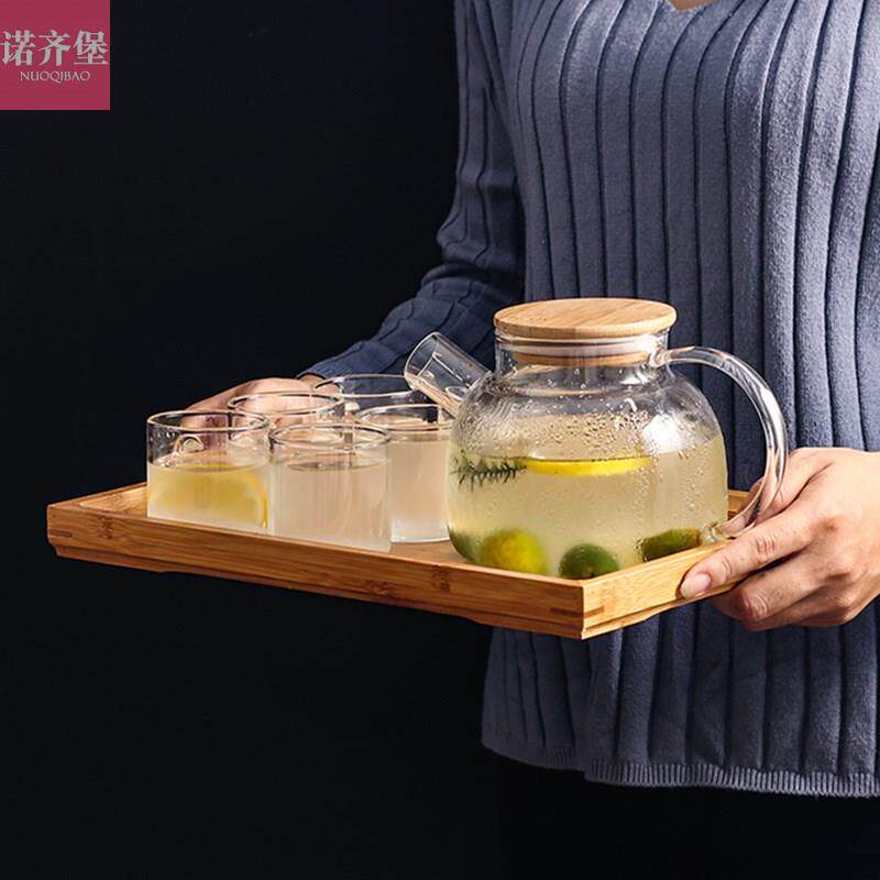 Japanese-style heating glass flower teapot tea set with filter flower and herbal afternoon tea tea set pot household fruit teapot