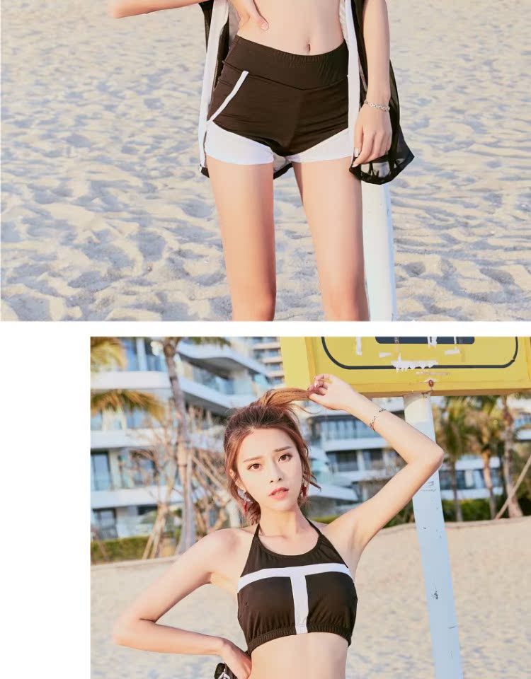 Áo tắm thể thao mới cho nữ áo tắm nữ ba mảnh gợi cảm mặc bikini với áo bơi thời trang - Bikinis đồ bơi bikini