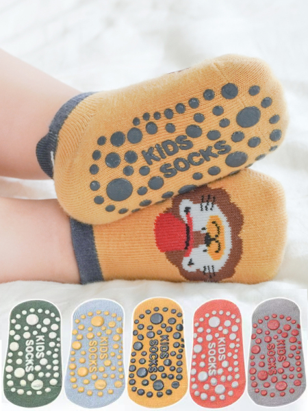 Baby Socks Spring and Autumn Pure Cotton Thin 6-December Baby Indoor Cartoon Toddler Non-Slip Socks Children's Floor Socks