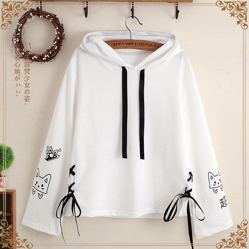Yu 0 junior high school and high school students sweater spring and autumn plus velvet jacket cute loose new 2022 big boy girl clothes