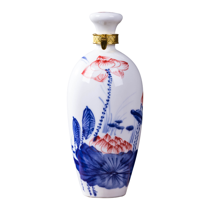 Ceramic bottle 2 jins of outfit of liquor bottles small antique decoration seal wine bottle wine storage jar home furnishing articles