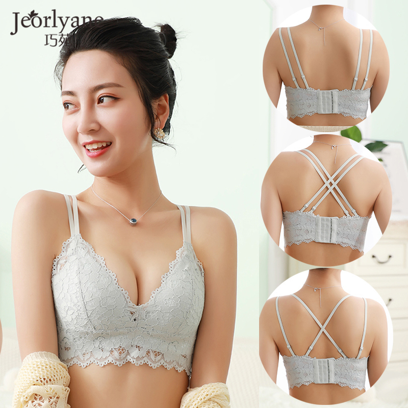 Beautiful Bra Summer Without Steel Circle Sexy Super Thin Lace Gathering Little Bra Lady