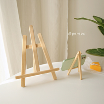 Retro ins style simple wood adjustable folding desktop lazy mobile phone tablet holder ipad support frame