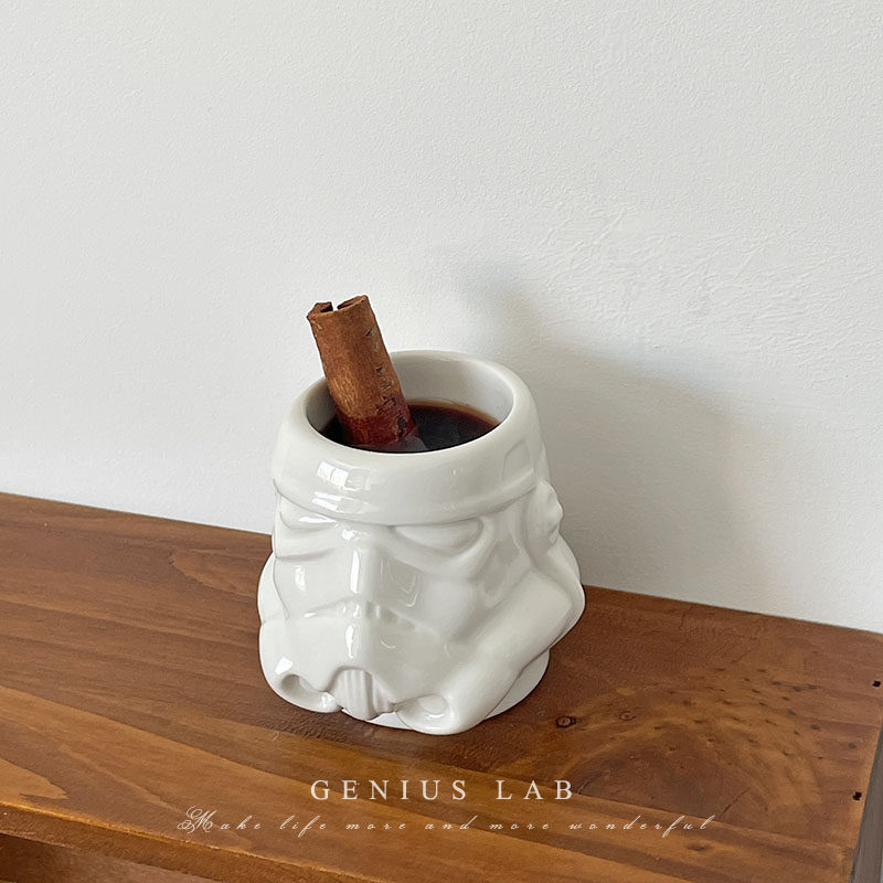 2 Loaded White Soldiers Ceramic Spirits Glasses Whisky Mini Wine Glasses Home White Wine Cup Suit Tea Cup Double Layer Anti-Burn