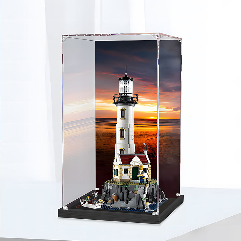 Suitable for Lego 21335 Ideas Series Electric Lighthouse Acrylic Display Box Dust-Proof Box Figure Storage Box