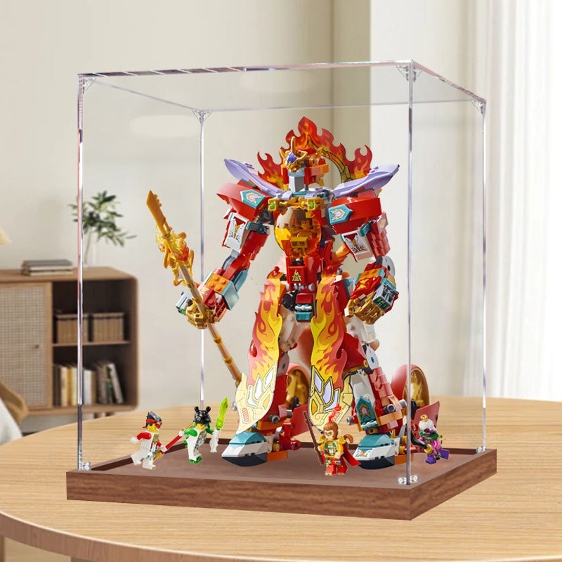 Nezha Fire Machine Acrylic Display Box Suitable for Lego 80057 Transparent Dustproof Box Large Figure Storage Box