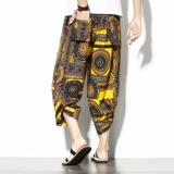 Летние пляжные этнические мужские штаны, этнический стиль, Таиланд, большой размер