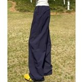 Мужские летние спортивные штаны для отдыха, в американском стиле, высокая талия, свободный прямой крой