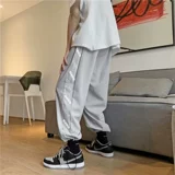 Tide, осенние летние трендовые штаны для отдыха, оверсайз, на шнурках