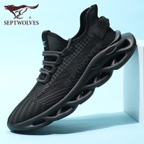 Seven Wolves Coconut Shoes Mens Shoes 2021 New Mens Net Face Casual Shoes Sports Flying Weasel Shoes Men Breathable Summer