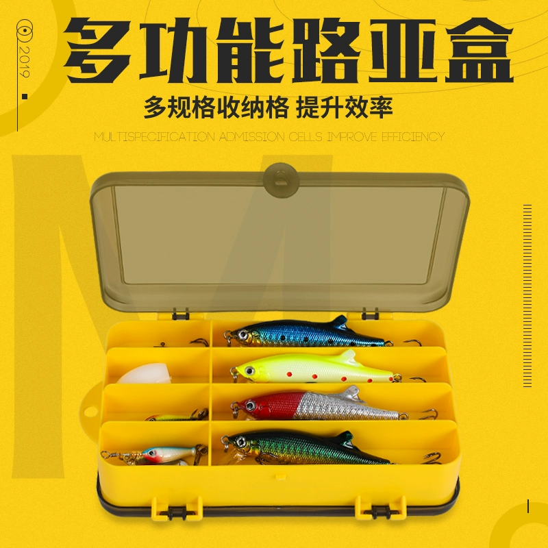 Hộp phụ kiện hộp Luya hộp công cụ hộp mồi dày hộp phụ kiện hai lớp đa chức năng hộp phụ kiện sequin hộp đựng mồi hộp đựng đồ câu cá - Phụ kiện chăm sóc mắt