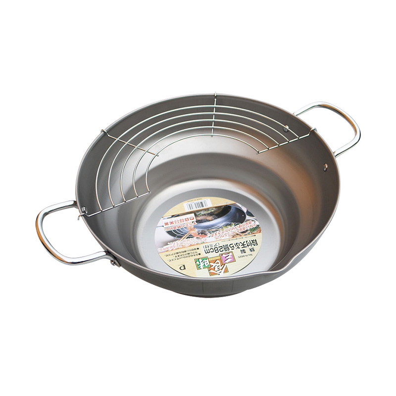 Pearl life H-8825 Japan imported iron pan fryer non-stick pan 28cm gas stove induction cooker universal