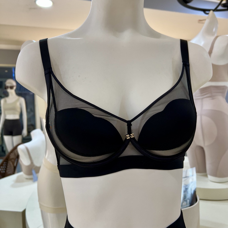 Wear a Girly Pink Lip Bra! Anti-Sagging, Side Breast-Retracting, Thin, Breathable, Push-Up Bra