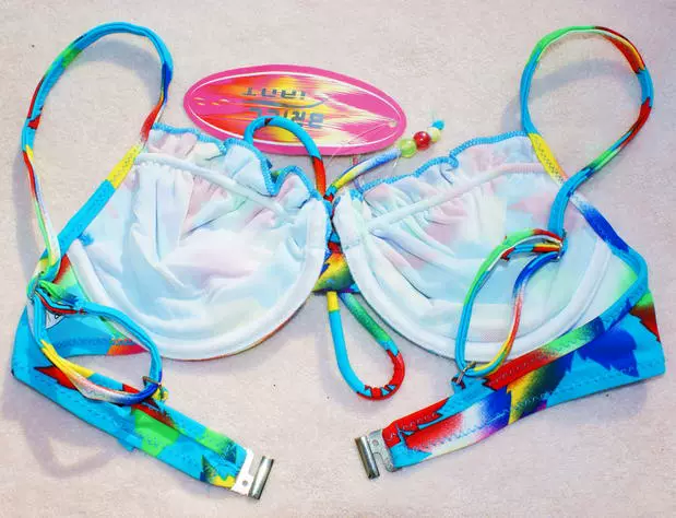 Bộ đồ bơi bikini với cổ dây vòng thép, cúp ngực có thể điều chỉnh, kiểu dây đeo vai đã thay đổi! Xử lý thông quan! - Bikinis