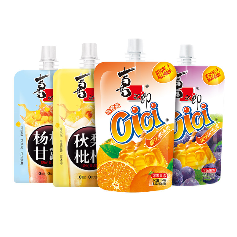 喜之郎CiCi果汁果冻爽吸的果冻可吸果冻秋梨枇杷杨枝甘露150g