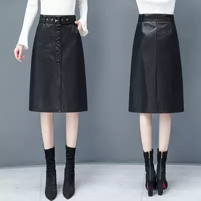 Skirt Women's 2019 Spring and Autumn Winter New Korean Medium Long Edition a-shaped Bang Skirt Skirt Skirt Skirt Skirt Skirt