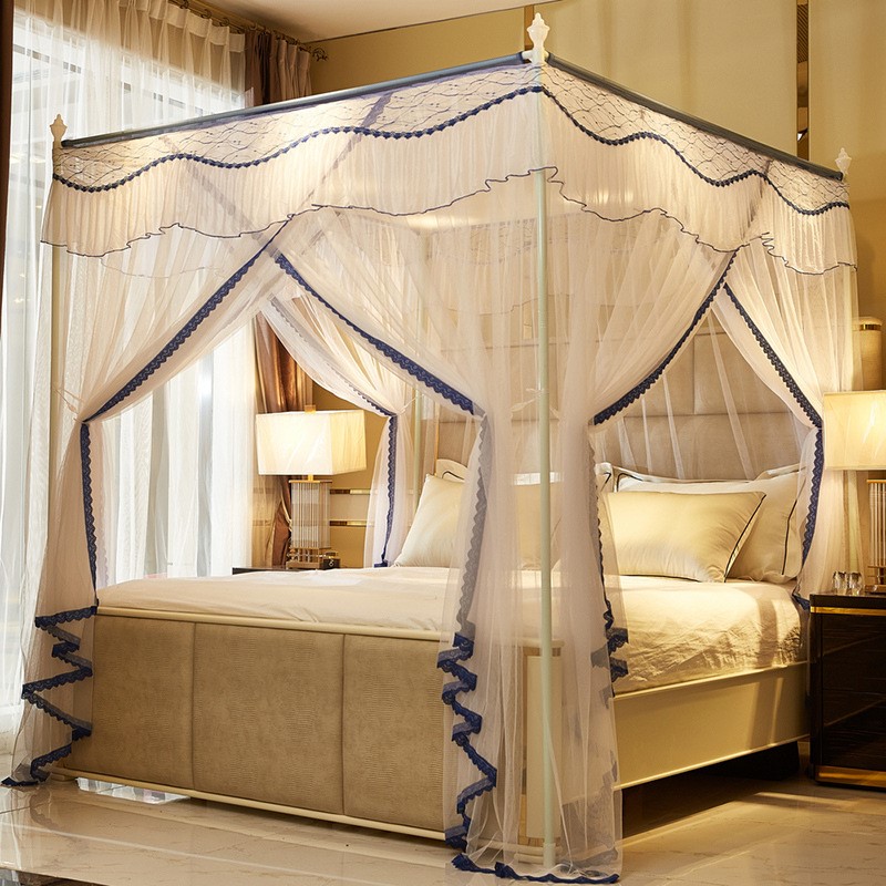 The new high - level household anti - fall princess wind landing three open door bracket stick is thickened and thick