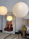 Noguchi Isamu-Style Round Ball Japanese Retro Paper Lantern Spherical Bedroom Dining Room Clothing Store Homestay Zen-Style Rice Paper Pendant Lamp