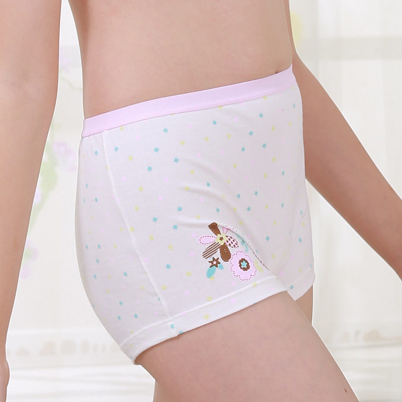 4  Mori Drum female baby summer thin underwear children's cotton breathable pants comfortable boxer shorts
