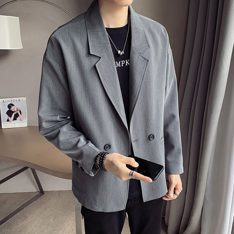 Spring and autumn small suit jacket male Korean version of ruffians handsome tide suit loose casual jacket British wind DK uniform