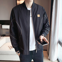 2021 autumn new bomber jacket men Korean fashion trend baseball suit slim zipper pocket fashion coat