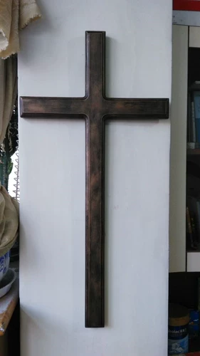 Бесплатная доставка Большой крест, 80 см. Бронзовый цвет общий семейный сбор стены кулон