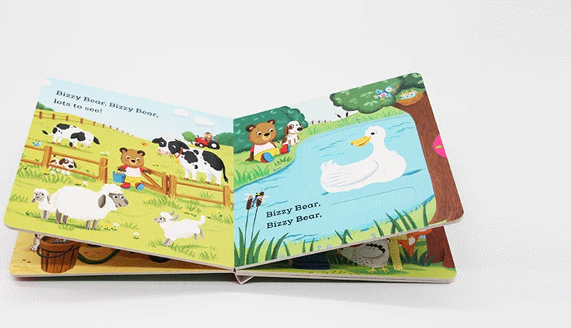 Nhập khẩu English truyện tranh gốc Bizzy Gấu Farmyard Fun Gấu Cubs bận rộn hạnh phúc bận rộn điều hành trang trại gia đình ban quyền trò chơi cuốn sách Play và Tìm hiểu