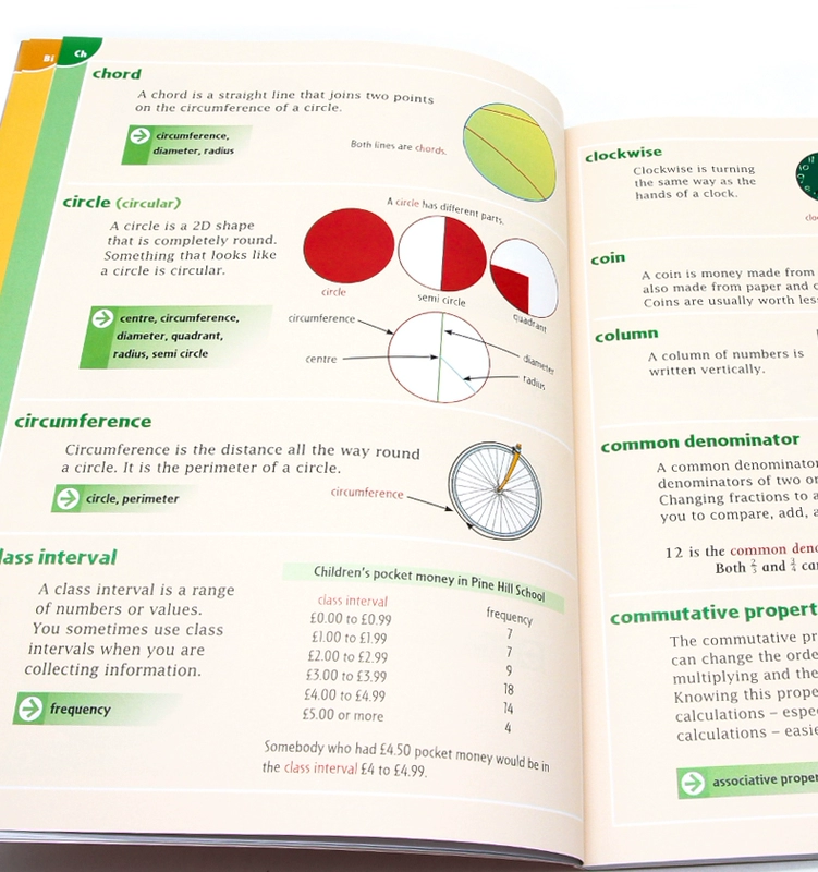 Oxford junior minh họa điển toán học Oxford Primary Illustrated Toán từ điển tiếng Anh ban đầu cuốn sách Oxford English Dictionary tập trung vào toán học từ vựng sách thiếu nhi học tập ngoại khóa