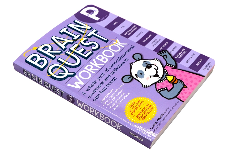 Nguyên bản tiếng Anh Brain Quest Workbook Pre-K ở trẻ sơ sinh lớp chăm sóc Brain Workbook nhiệm vụ giáo dục mầm non trẻ bằng tiếng Anh Giác Ngộ phát triển trí tuệ của loạt bài giáo dục mầm non sách giáo khoa Mỹ thực tiễn tổng quát chiến thắng 4-5 tuổi